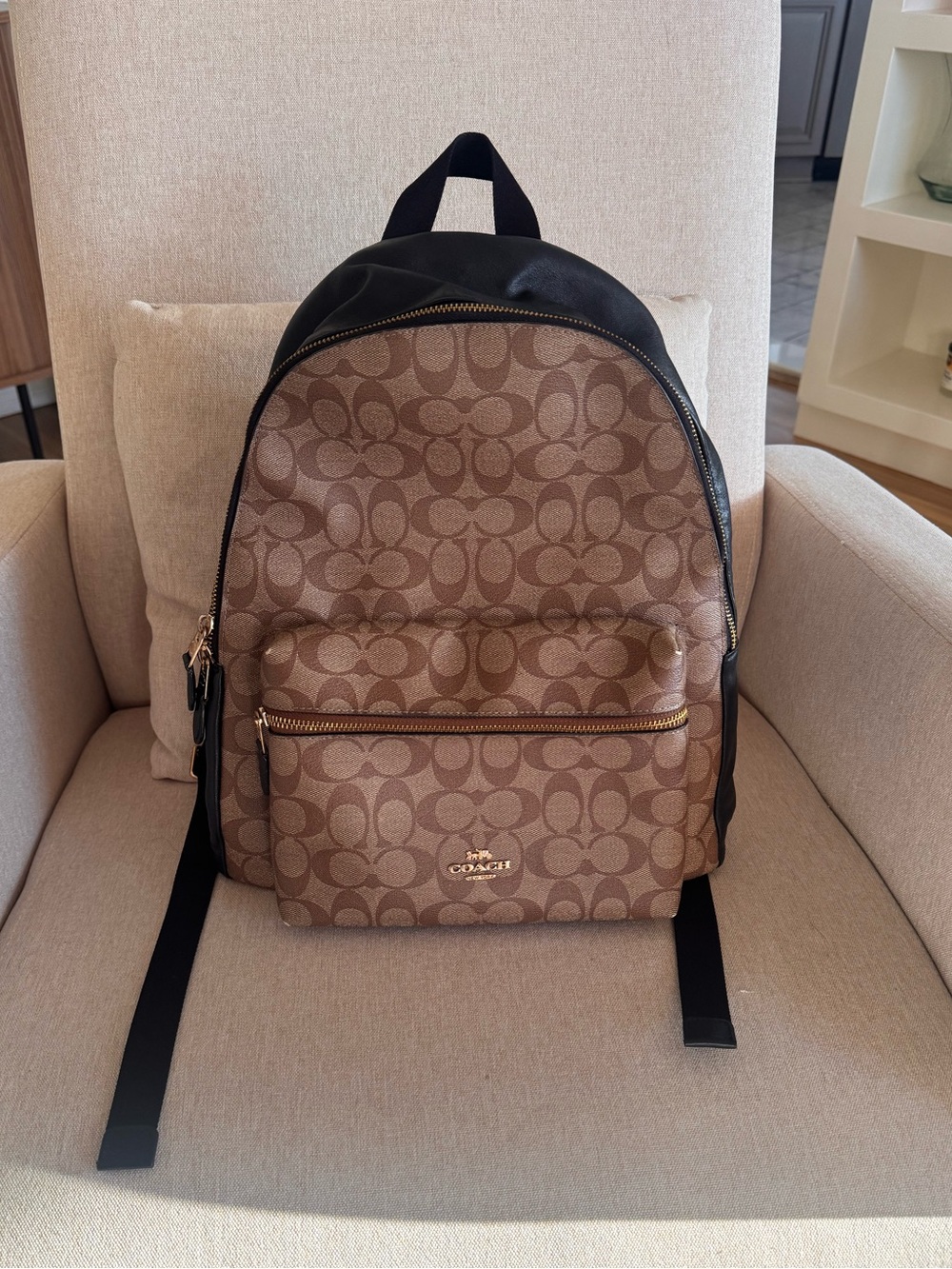 Coach Signature Brown Backpack